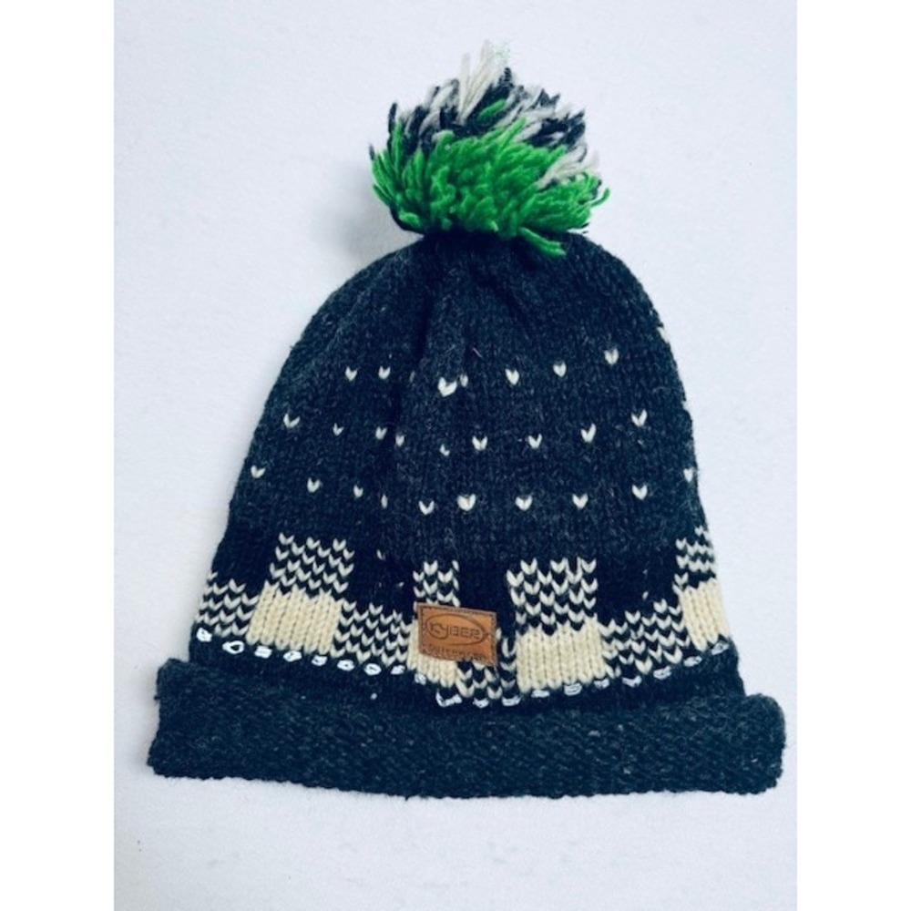 Kyber Outerwear Wool Nepal Winter Hat Grey Green Checkered - Picture 1 of 9